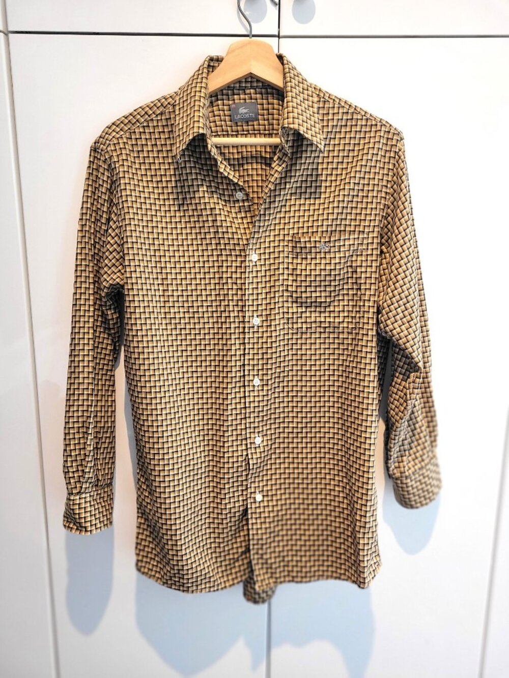 Vintage Y2K Lacoste 100% Cotton Men's Button-down Shirt Size M